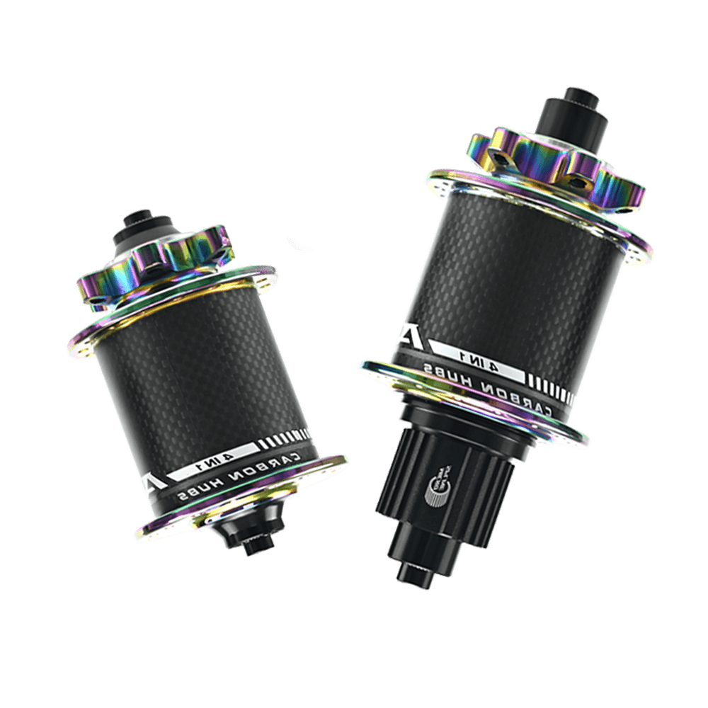 ARC MT-010FRCB PRO Rainbow Carbon MTB Hub Set - 6 Pawl Disc Hub 1